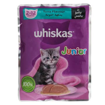 Whiskas Junior Tuna Flavour in Jelly Cat Food 80g 