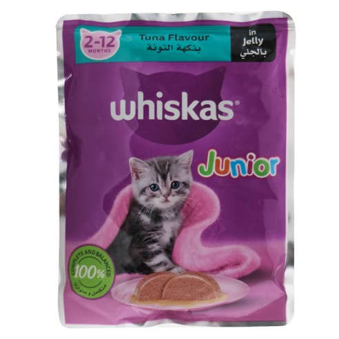 Whiskas Junior Tuna Flavour in Jelly Cat Food 80g 