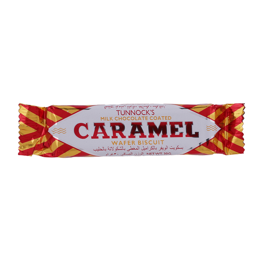 Tunnocks Caramel Milk Chocolate Wafers 30g