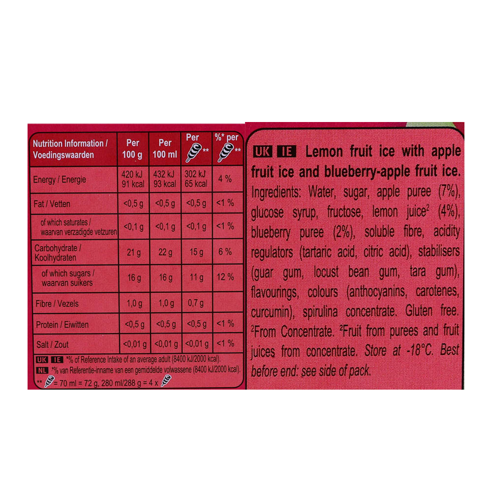 Walls Fruit Zinger Twister 280ml right side image