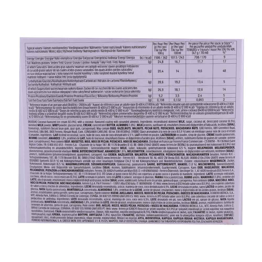 Confetteria Raffaello Ice Cream Sticks 4's 280ml right side image