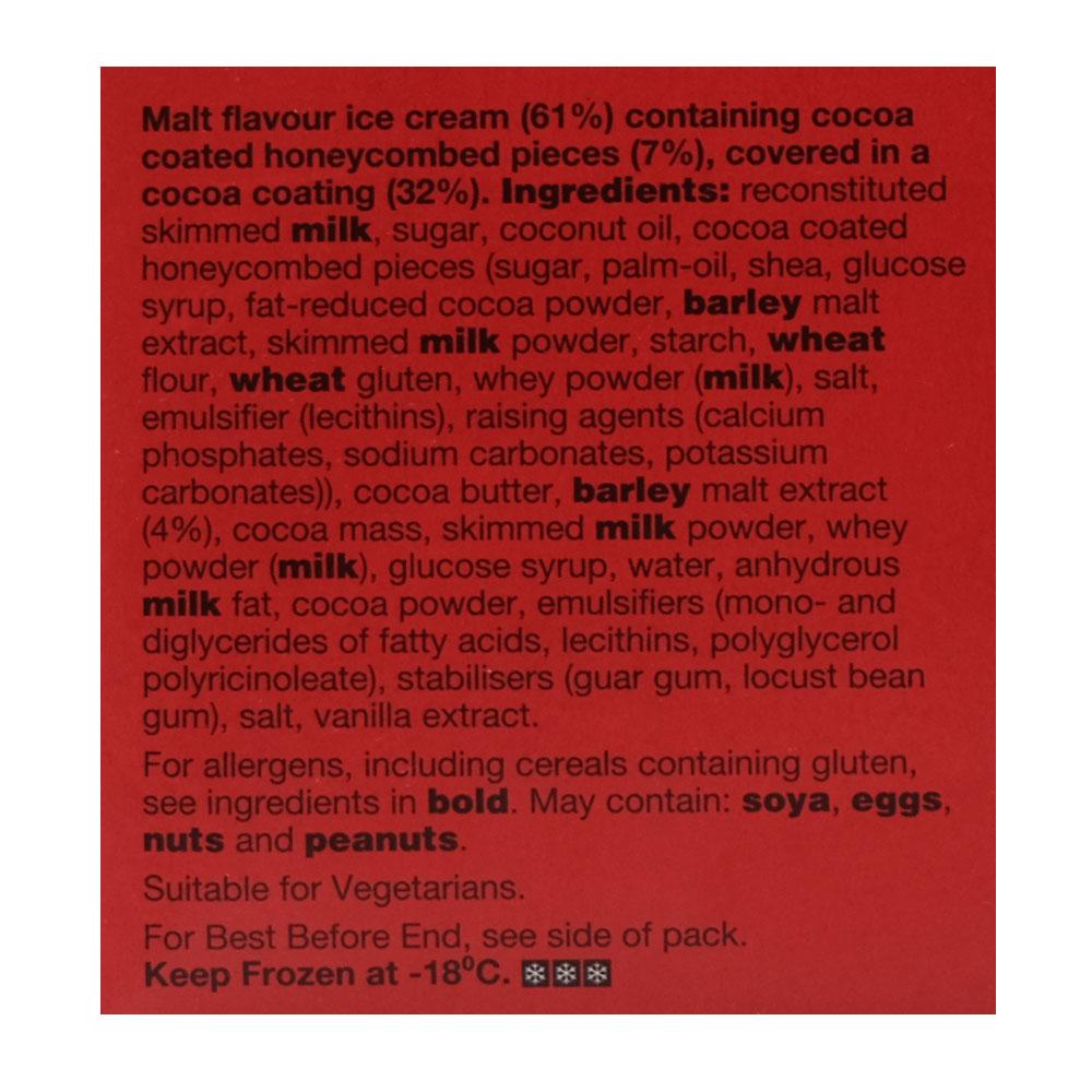 Maltesers Ice Cream Bars 4's 148g back image