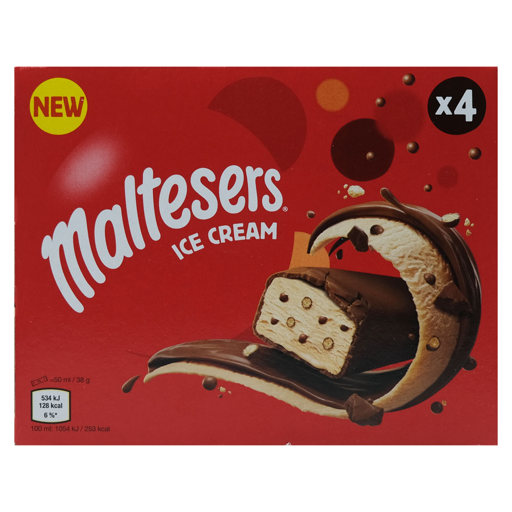 Maltesers Ice Cream Bars 4's 148g – Available at Alosra Online Supermarket