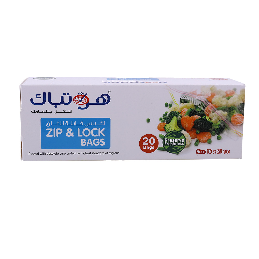 Hotpack Zip & Lock Bags 18x21cm 20pcs back image