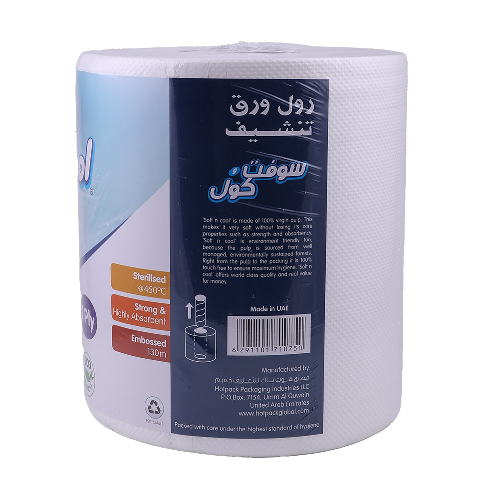 Soft N Cool Maxi Roll 2 Ply Toilet Tissue back image