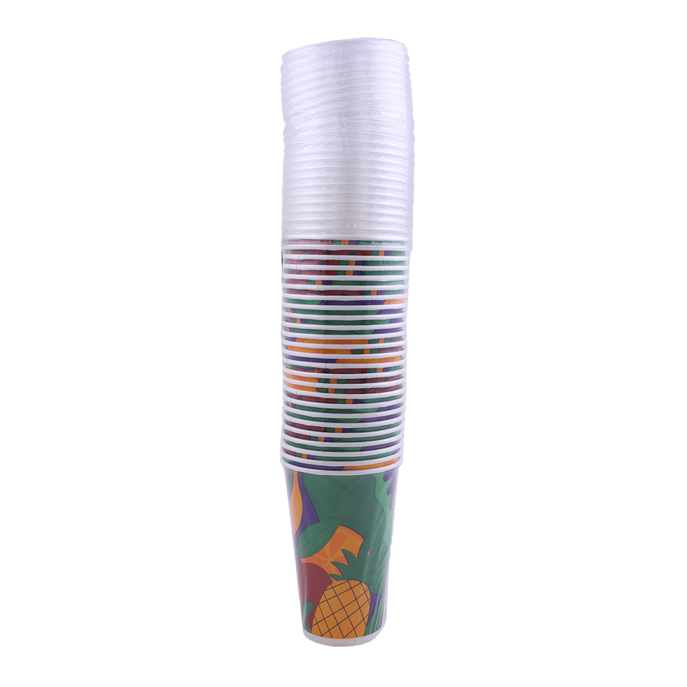 Hotpack Paper Juice Cup 12oz With Lid 25pcs back image