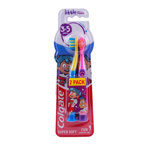 Colgate Little Kids Smiles Super Soft Kids Toothbrush 2pcs [3-5 Years] 