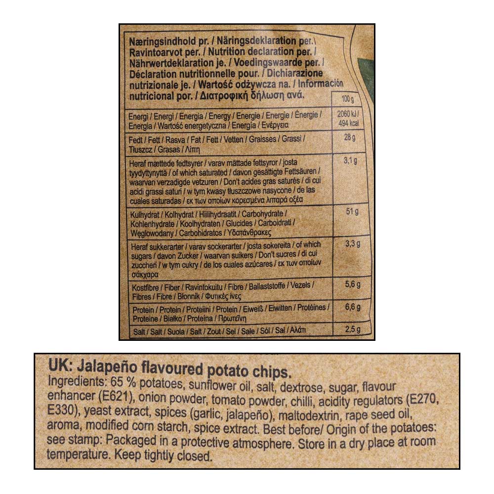 Kettle Cooked Jalapeno Chips 150g right side image