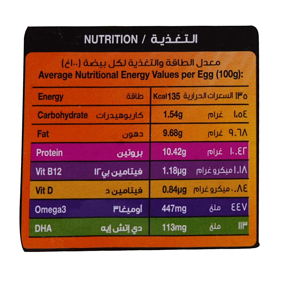 Jenan DHA Omega 3 Eggs 6s right side image