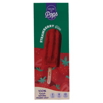 House Of Pops Strawberry Bliss Natural Frozen Lolly 80ml 