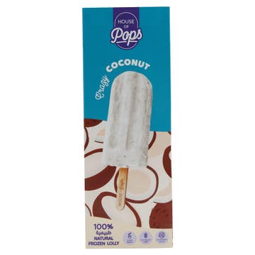 House Of Pops Crazy Coconut Natural Frozen Lolly 80ml 