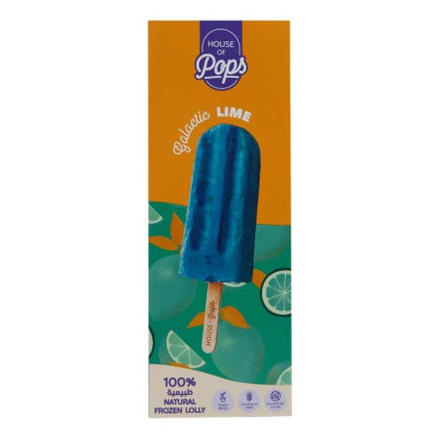 House Of Pops Galactic Lime Natural Frozen Lolly 80ml 