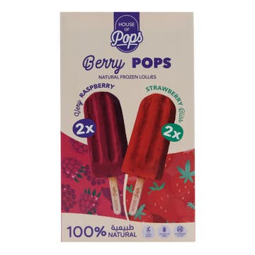 House Of Pops Berry Minis Natural Frozen Lolly 4's 45ml 