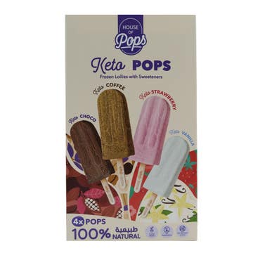 House Of Pops Keto Minis Natural Frozen Lolly 4's 45ml 