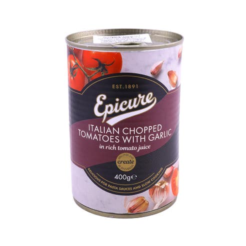 Epicure Italian Chopped Tomatoes With Garlic 400g 