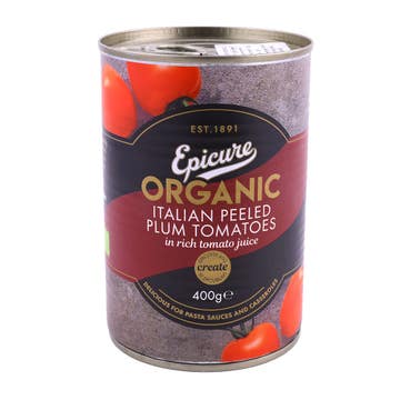 Epicure Organic Italian Peeled Plum Tomatoes 400g 