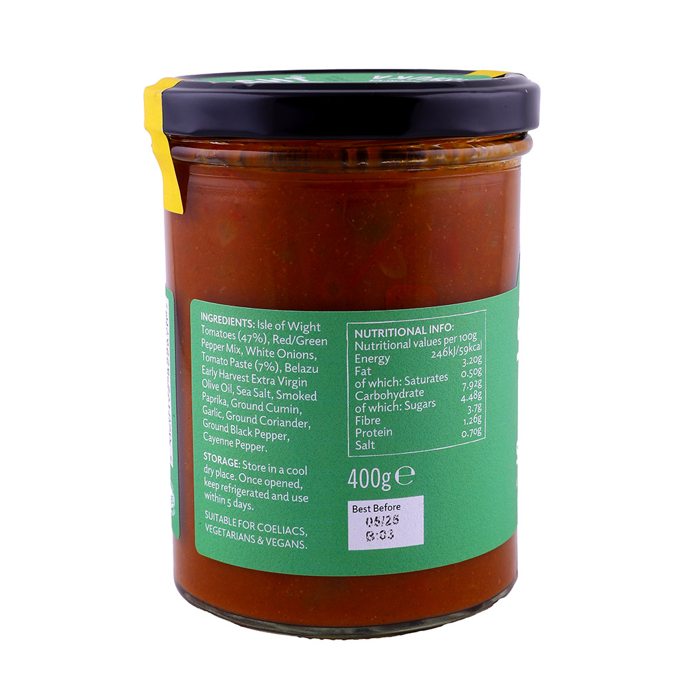Isle Of Wight Tomatoes Shakshuka Sauce 400g back image