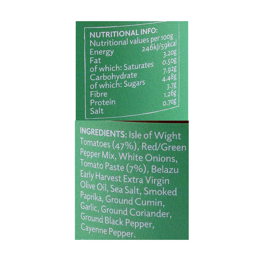 Isle Of Wight Tomatoes Shakshuka Sauce 400g right side image