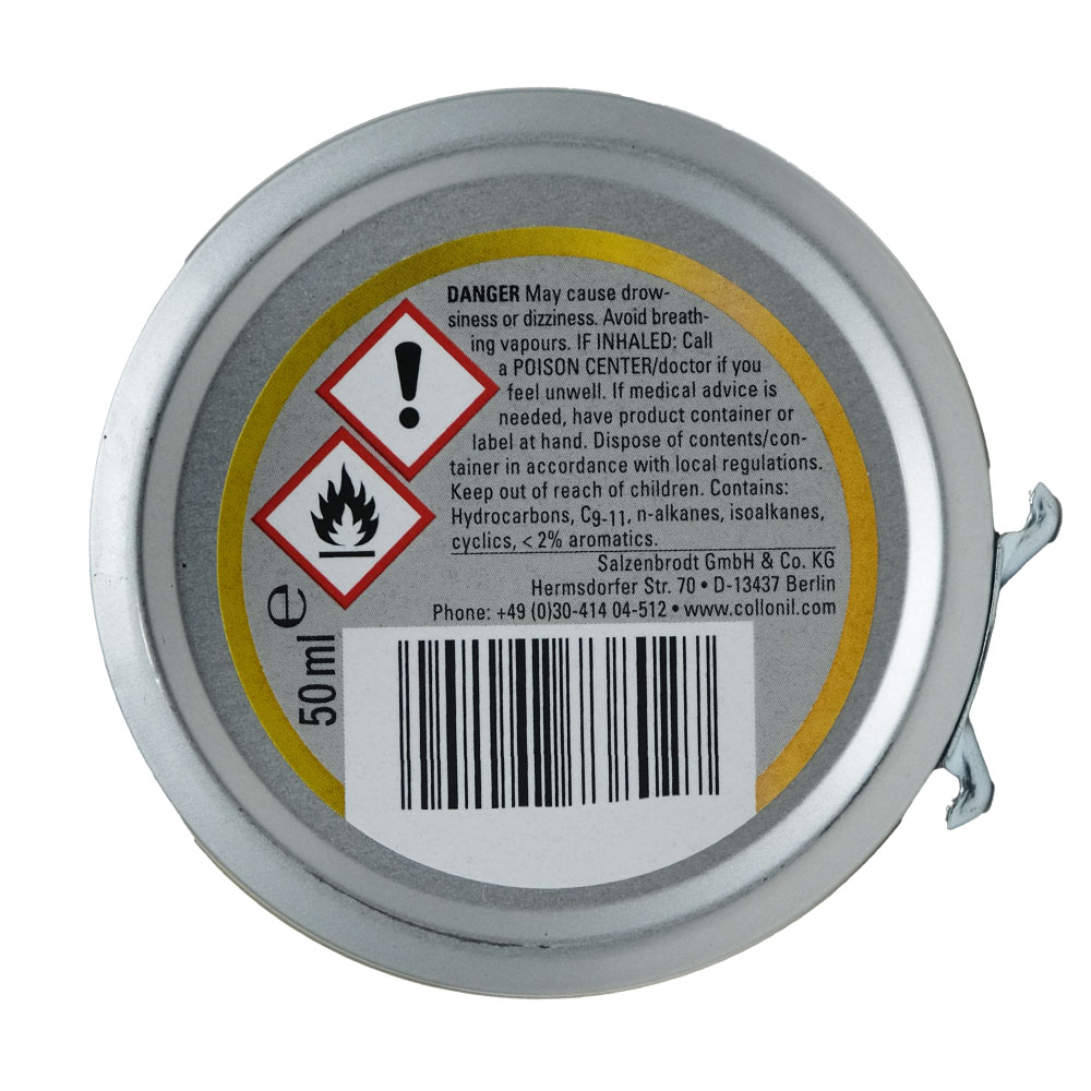 Collonil Leather Wax Black Shoe Polish 50ml back image