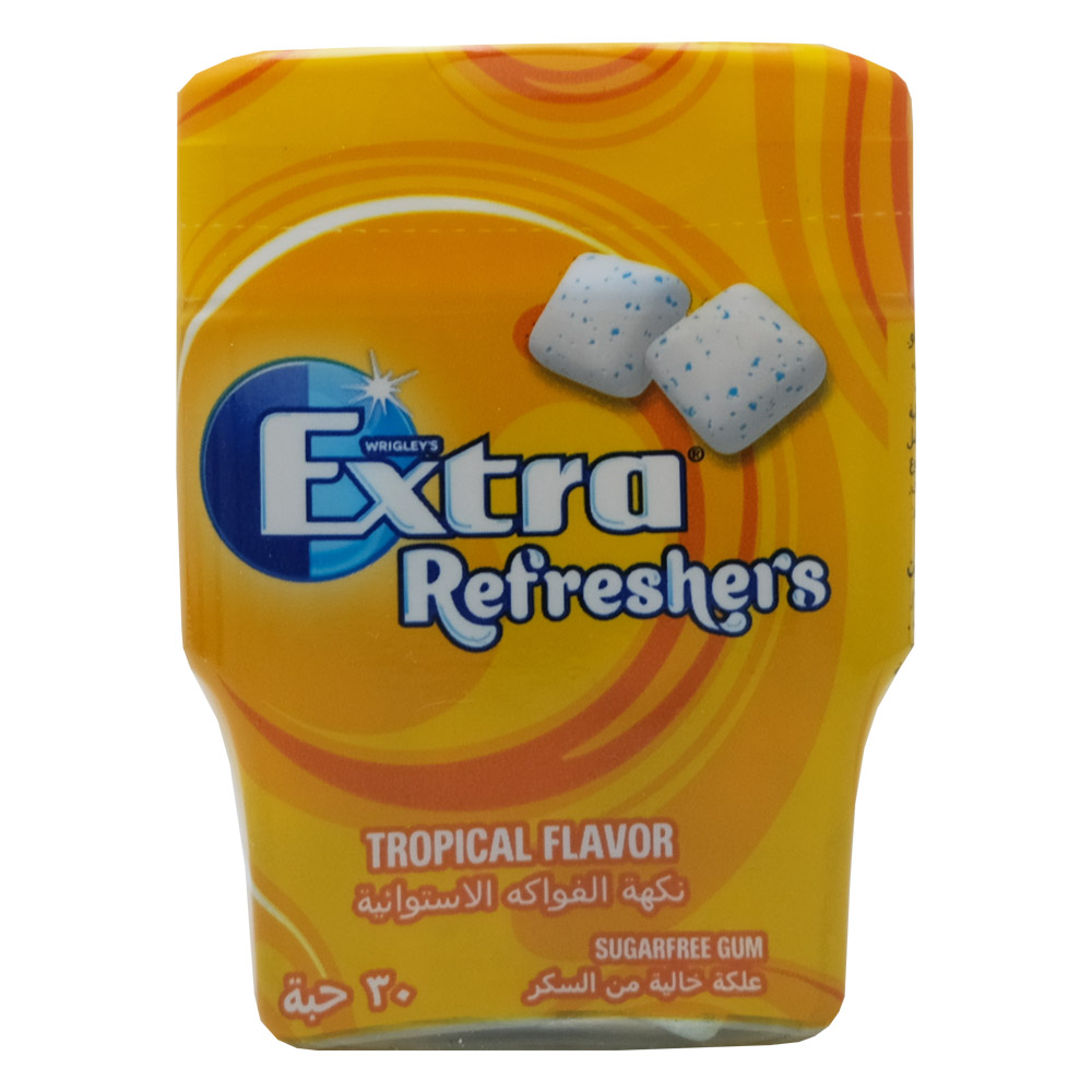Wrigleys Extra Refreshers Tropical Gum Bottle 67g
