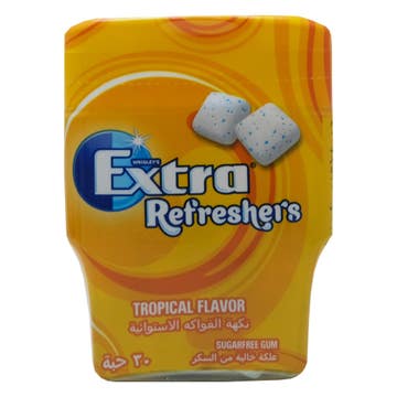Wrigleys Extra Refreshers Tropical Gum Bottle 67g 