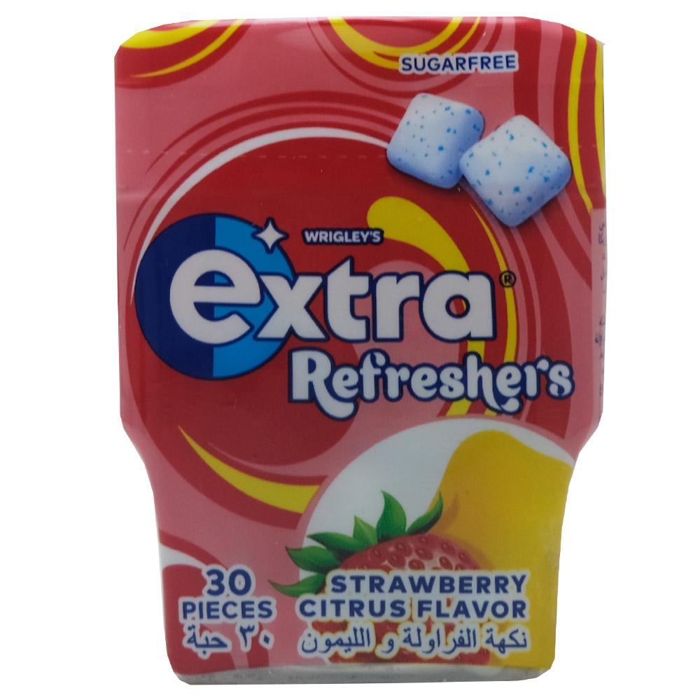 Wrigleys Extra Refreshers Strawberry Citrus Gum Bottle 67g