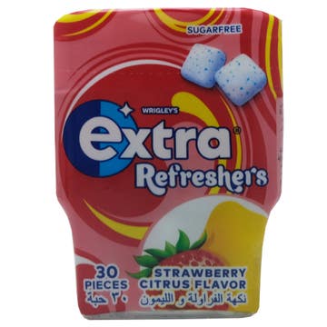 Wrigleys Extra Refreshers Strawberry Citrus Gum Bottle 67g 