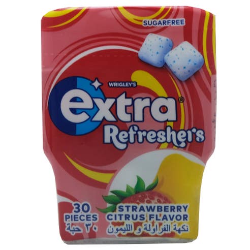 Wrigleys Extra Refreshers Strawberry Citrus Gum Bottle 67g 