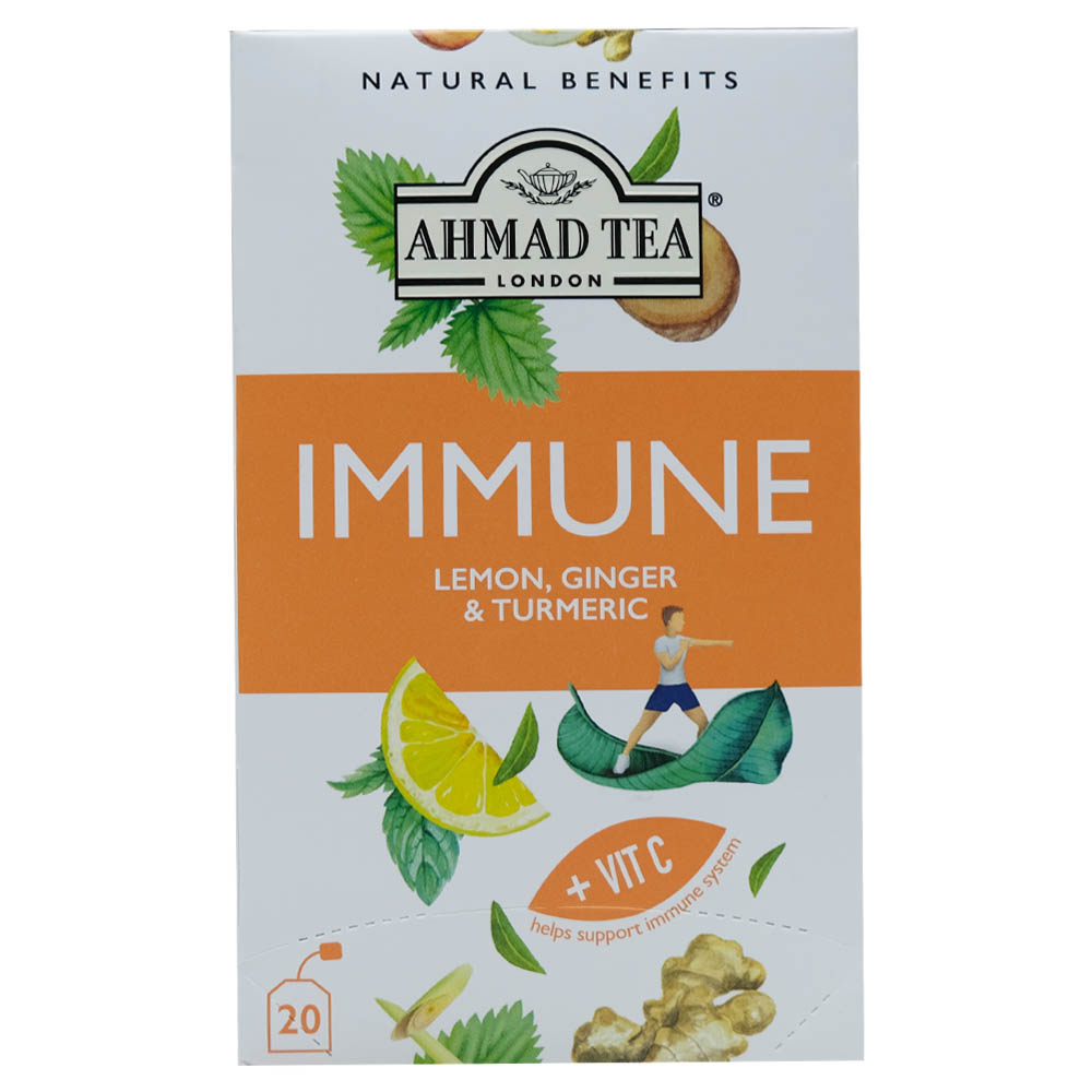 Ahmad Tea Immune Lemon, Ginger & Turmeric Tea 20s 30g