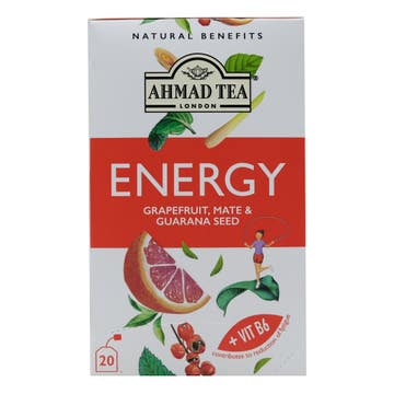 Ahmad Tea Energy Grapefruit, Mate & Guarana Seed Tea 20s 30g 