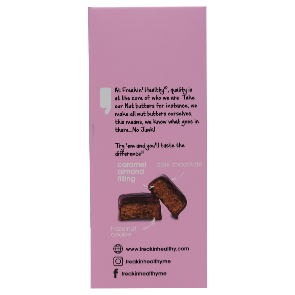 Freakin Healthy Caramel Almond Bites 40g right side image