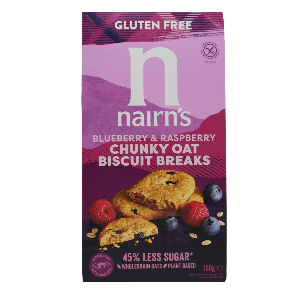 Nairns Blueberry & Raspberry Chunky Oat Biscuit Breaks 160g