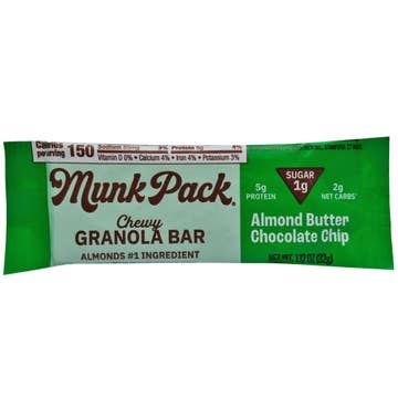Munk Pack Almond Butter Chocolate Chip Keto Bar 32g 