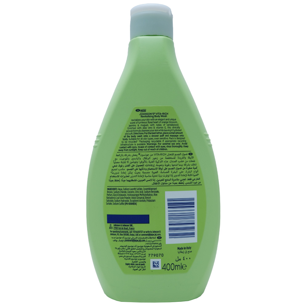 Johnson's Vita-Rich Revitalizing Body Wash 400ml back image
