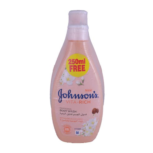 Johnson's Vita-Rich Pampering Body Wash 400ml + 250ml Free [Special Offer] 