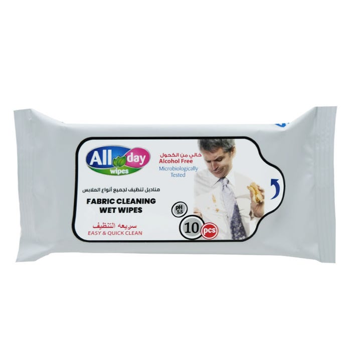 All Day Fabric Cleaning Wet Wipes 10s