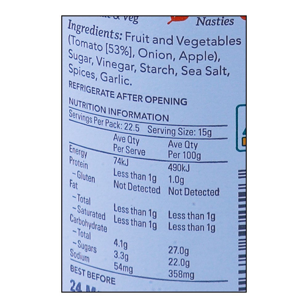 Beerenberg Australian Tomato Sauce 300ml right side image