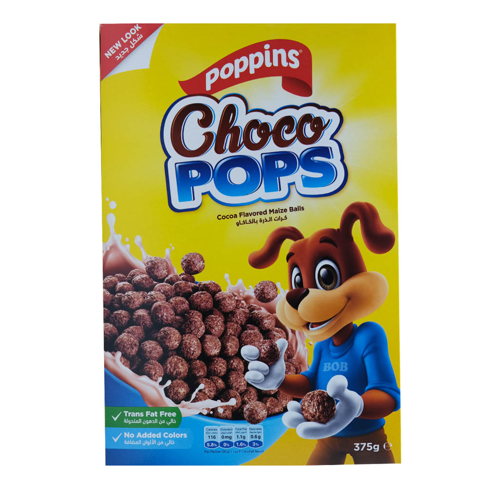 Poppins Choco Pops Cereal 375g