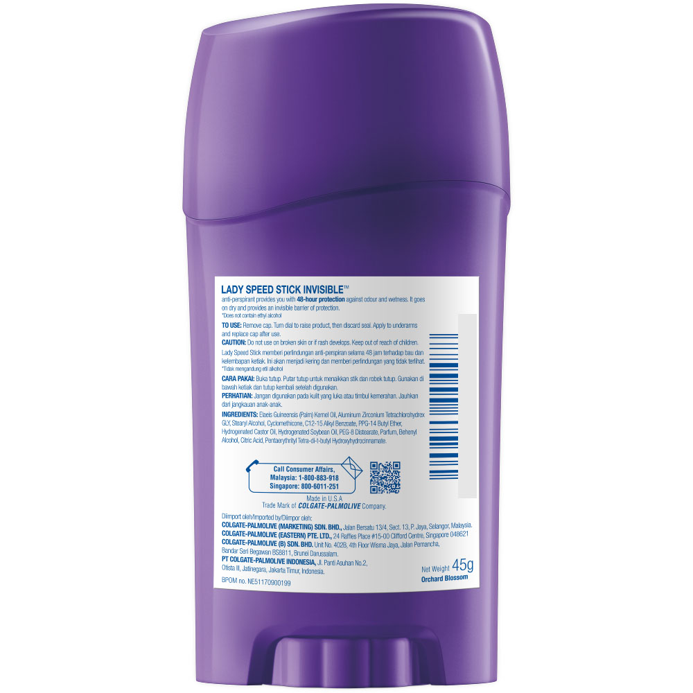 Lady Speed Stick Orchard Blossom Deodorant 2x65g [Special Offer] back image