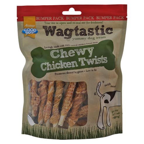 Wagtastic Chewy Chicken Twisters 320g 