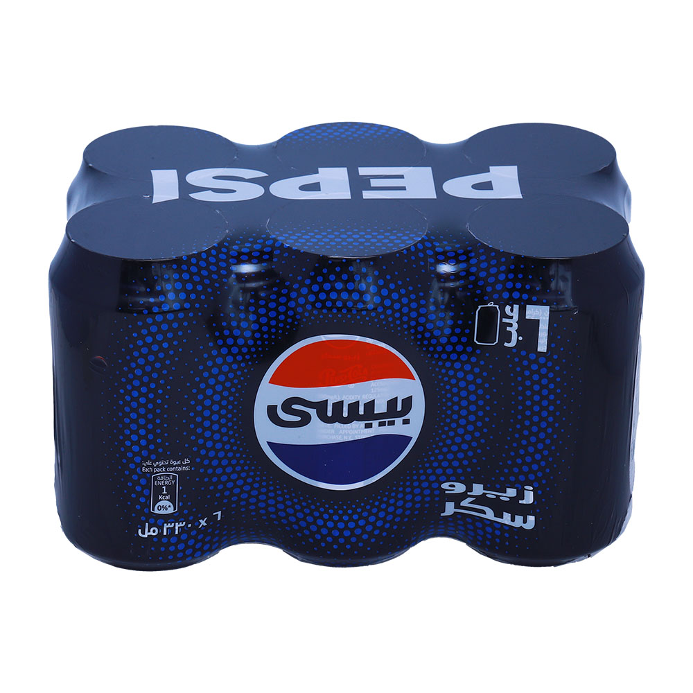 Pepsi Zero Sugar Drink Can 6x330ml back image