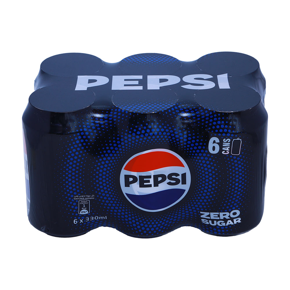 Pepsi Zero Sugar Drink Can 6x330ml