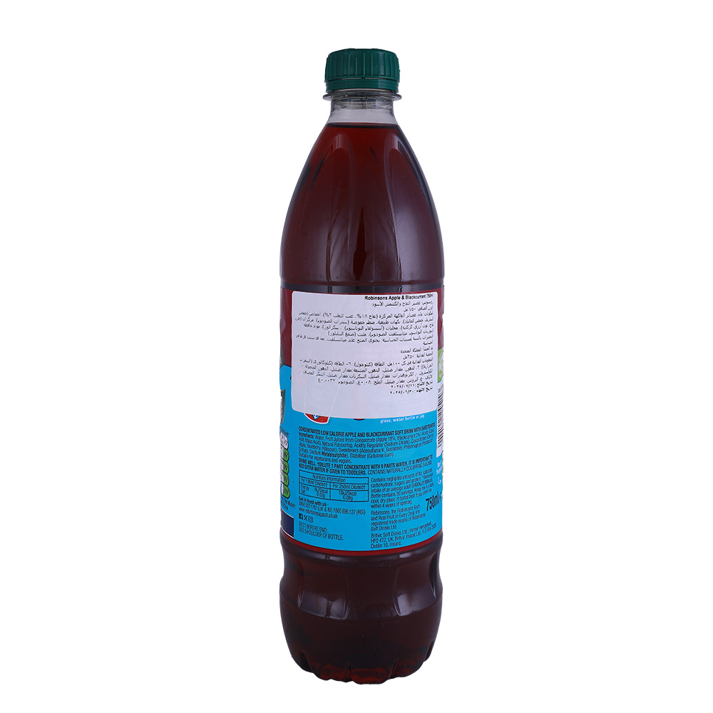 Robinsons Apple & Blackcurrant Drink 750ml back image