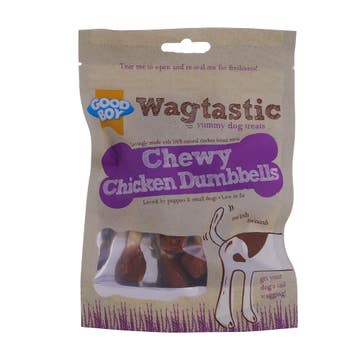 Wagtastic Chewy Chicken Dumbbells 90g