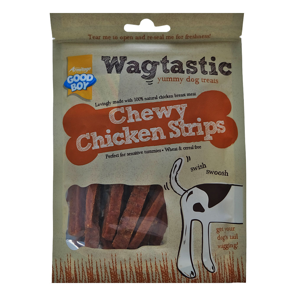 Wagtastic Chewy Chicken Strips 80g