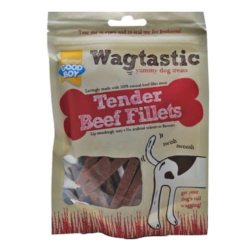 Wagtastic Tender Beef Fillets 80g 