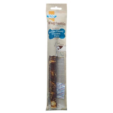 Wagtastic Jumbo Chicken Twist Dog Treat 70g 