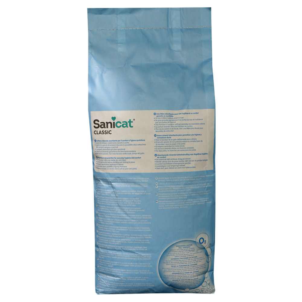 Sanicat Classic Lavender Cat Litter 16L back image