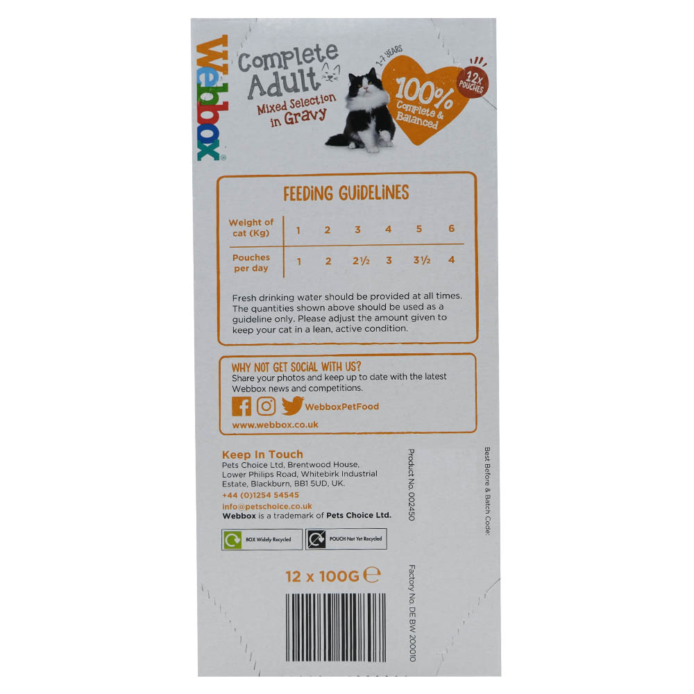 Webbox Adult Multi Gravy Select 12x100g back image