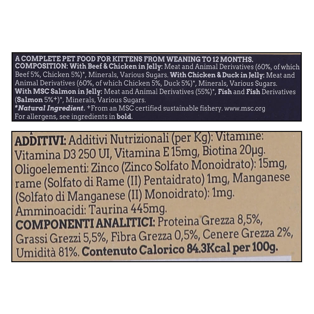 Webbox Natural Kitten Meat & Fish Mixed In Jelly 12x100g right side image
